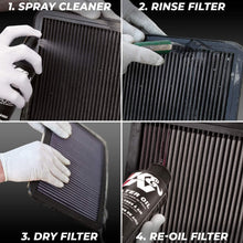 K&N Air Filter Cleaning Kit: Squeeze Bottle Filter Cleaner and Black Oil Kit; Restores Engine Air Filter Performance; Service Kit-99-5050BK