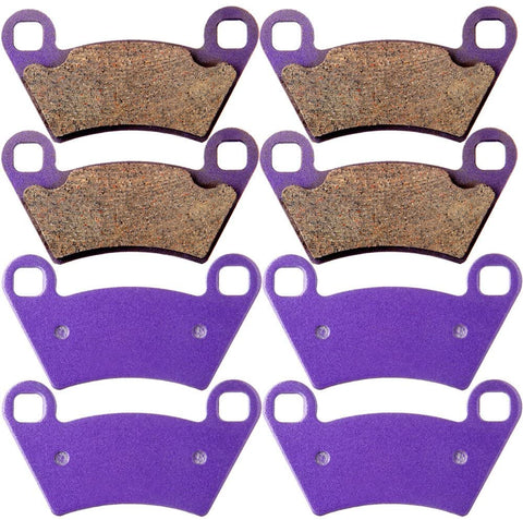 cciyu Front and Rear Carbon Fiber Brake Pads Motorcycle Motorbike Replacement Brake Pads Fit Polaris Ranger 2004 2005 2006 2007 2008 2009 2010 2011 2012 2013 2014