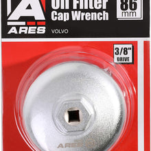 ARES 56041 – Adjustable 3-Jaw Oil Filter Wrench – 2 1/2-Inch to 4 Inch (63mm to 101mm) Capacity – Use with 3/8 or 1/2-Inch Drive Ratchets or 7/8-Inch Wrenches – Carbon Steel Construction