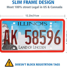 JOJOY LUX 2 Pack Silicone License Plate Frame, License Plate Holder, Universal American Auto Black License Plate Frame Rust-Proof, Rattle-Proof, Weather-Proof (Gray)