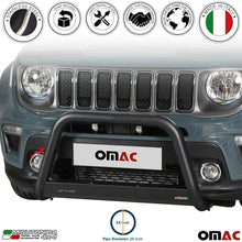 OMAC Auto Accessories Bull Bar | Stainless Steel Front Bumper Protector | Black Grill Guard Fits for Jeep Renegade 2019-2020