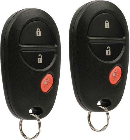 Key Fob Keyless Entry Remote fits Toyota Tacoma Tundra Sienna Sequoia Highlander (GQ43VT20T), Set of 2