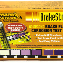 Phoenix Systems (3006-B) Brake Fluid Test Strip Kit, 100 Test Strips and 100 Rating Cards, BrakeStrip, FASCAR