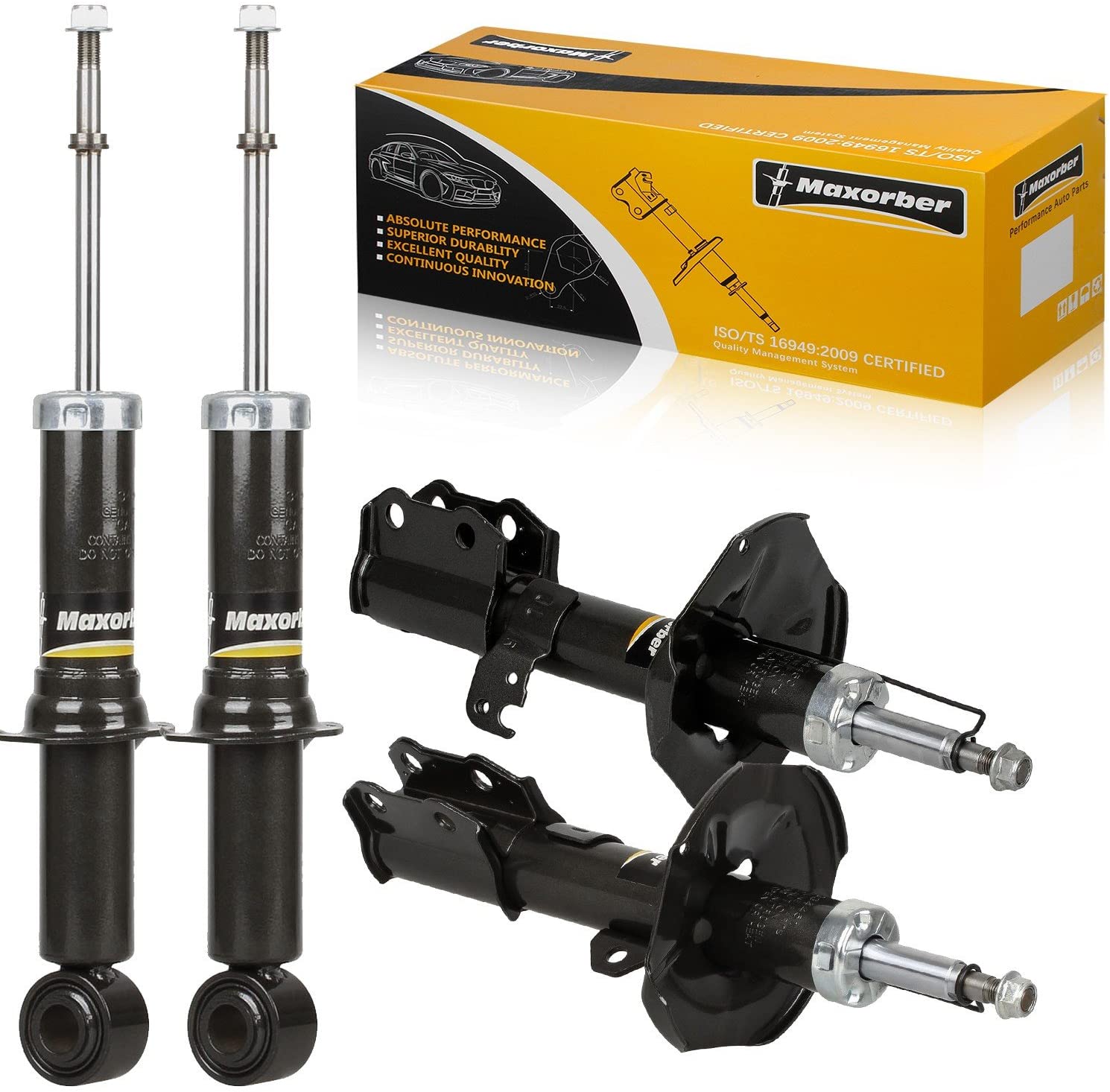 Maxorber Front Rear Full Set Shocks Struts Absorber Shocks Set 334450 334451 344612 344612 72114 72115 71373