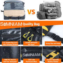 SIMNIAM 19 Cubic Feet Car Roof Bag&Rooftop Cargo Carrier - 700D PVC Anti-Tear Double Zipper Car Rooftop Bag with Storage Bag, 10 Reinforced Straps, Fit for Most Vehicles with Rack(No Slip Mat&No Hook)