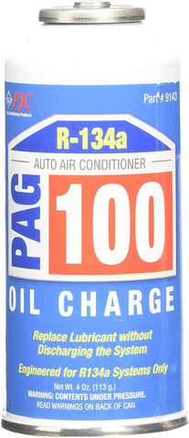 Oil Charge,Pag 100 R134a 4oz