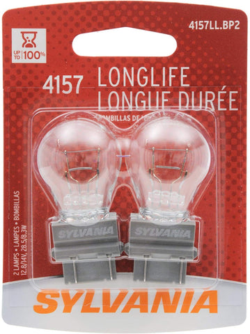 SYLVANIA 4157 Long Life Miniature Bulb, (Contains 2 Bulbs)