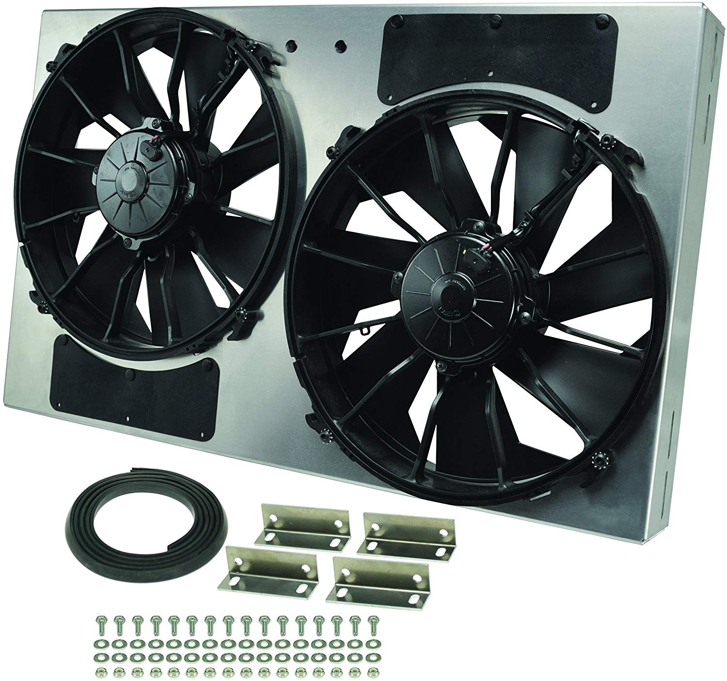 Derale Performance 16836 Gray/Black High Output Dual Radiator Fan