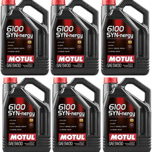 Motul 107972 Set of 6 6100 SYN-nergy 5W-30 Motor Oil 5-Liter Bottles
