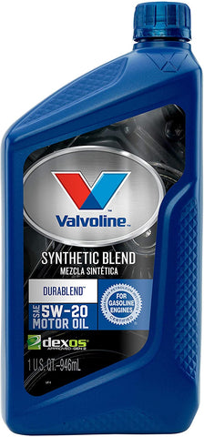 Valvoline DuraBlend SAE 5W-20 Synthetic Blend Motor Oil 1 QT, Case of 6