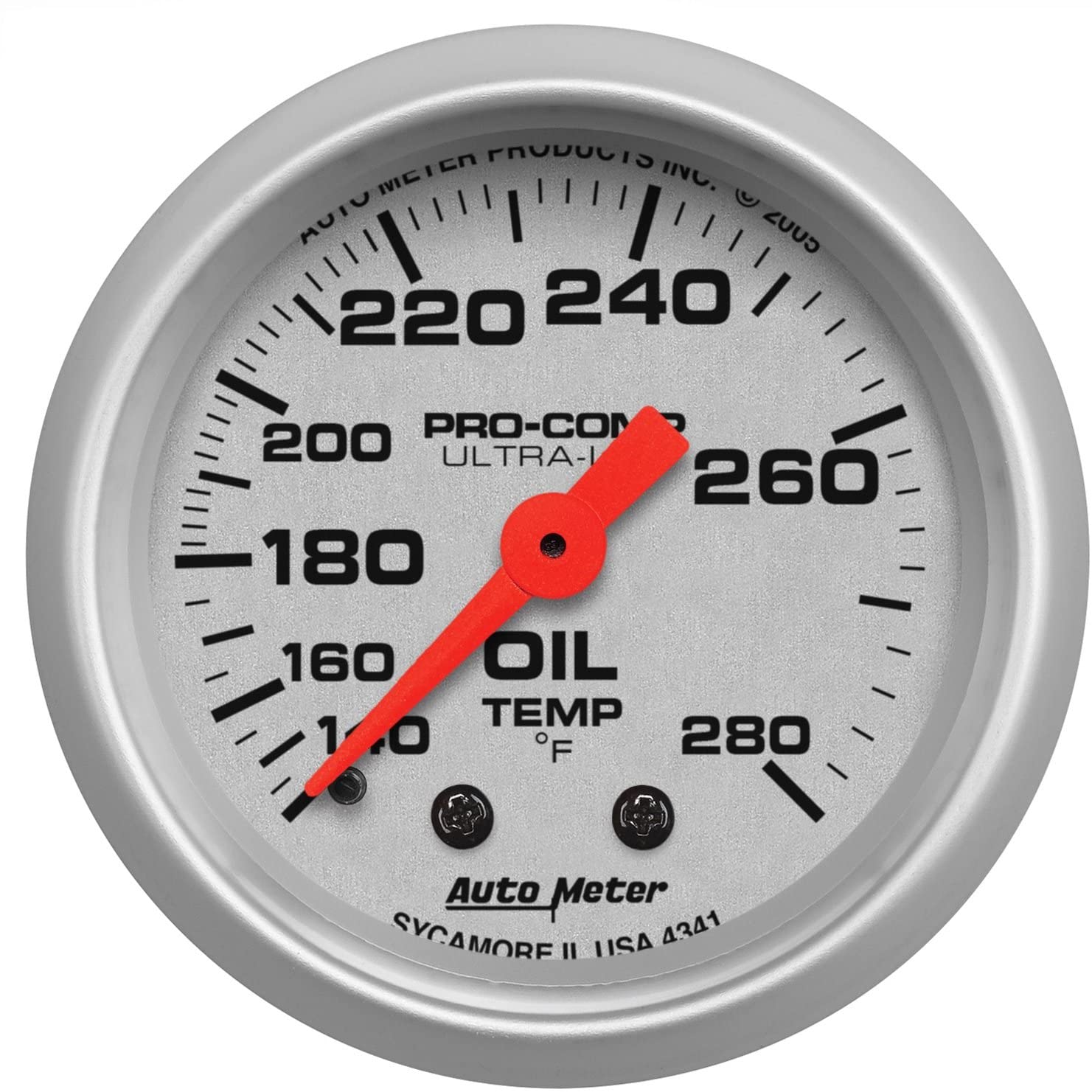 Auto Meter 4341 Ultra-Lite Mechanical Oil Temperature Gauge