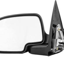 Left Driver Side Mirror for Chevy Avalanche Silverado GMC Sierra 1500 2500 (1999 2000 2001 2002) Chrome Non-Heated Power Operated Folding Outside Rear View Door Mirror - GM1320174