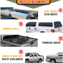 Truck Ladder Rack 800lbs Capacity Heavy Duty Extendable Universal Pickup Rack Two-bar Set Matte Black One Pair