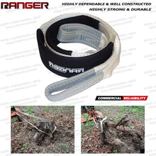 Ranger 3" x 6' Tree Saver Strap for Tow Winch Recovery Heavy Duty with Reinforced Loops + Protective Sleeves 30,000 lb Breaking Capacity 13.6 Tons