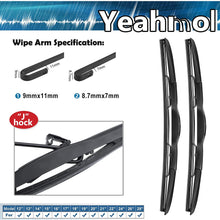 Windshield wiper blade All Season Blades 26" + 19" fit for Car Front Windshield by YEAHMOL(set of 2)