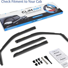 CLIM ART in-Channel Incredibly Durable Rain Guards for Ford F150 15-20 SuperCrew, Original Window Deflectors, Vent Deflector, Vent Window Visors, Dark Smoke Truck Accessories, 4 pcs - 615010