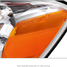 AUTOSAVER88 Headlight Assembly Compatible with 2005-2006 Toyota Tundra Double/Crew Cab, 2005-2007 Sequoia, Chrome Housing Clear Lens (Not suitable for Regular Cab and Assess Cab)