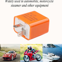 Turn Signal Flasher, Sdootauto 2 Pcs 12V 2-Pin Motorcycle Adjustable Flasher LED Flasher Relay Hyper Indicator Flash- Black and Orange…