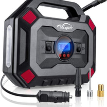 TWING Tire Inflator 12V 150PSI Digital Air Compressor Pump  Auto Car Tire Pump with Pressure Gauge LED Light, Long Cable and Auto Shut Off Compatible with Car,Bicycle and Other Inflatables (Red)