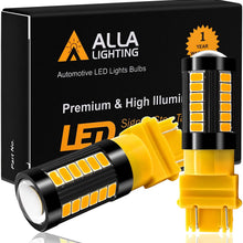 Alla Lighting 2800lm T25 3156 3157 LED Bulbs Xtreme Super Bright Reverse, Signal, Brake Stop Tail Lights 3056 4057 4157 3457K 3057 5730 33-SMD, 6000K Xenon White