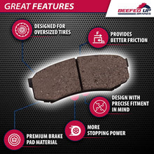 Beefed Up Brakes Premium Trail Rated Rear Ceramic Brake Pad Kit w/hardware and grease Compatible with Toyota 4Runner, Toyota FJ Cruiser & Toyota Land Cruiser