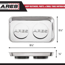 ARES 70042 - Large Magnetic Part Tray - Screws, Sockets, Bolts, Pins, and Tools Stay Vertical, Horizontal and Upside Down with Super Strong 4-Pound Magnets