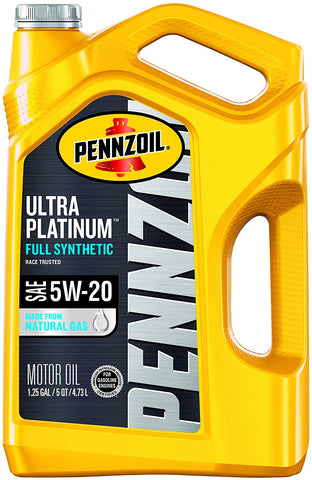 Pennzoil Ultra Platinum Full Synthetic 5W-20 Motor Oil (5 Quart, Case of 3)