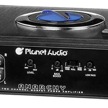 Planet Audio AC600.2 2 Channel Car Amplifier - 600 Watts, Full Range, Class A/B, 2-4 Ohm Stable, Mosfet Power Supply, Bridgeable