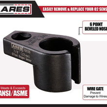 ARES 70039-3/8-Inch Drive by 7/8-Inch (22mm) Offset Oxygen Sensor Socket - Wire Gate Accesses Sensor from Side, Preventing Damage to Wires