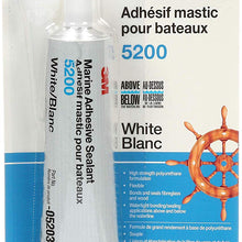 3M Marine Adhesive Sealant 5200 (05203) – Permanent Bonding and Sealing for Boats and RVs – White – 3 Ounces