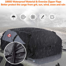 Car Roof Bag Cargo Carrier, 20 Cubic Feet Waterproof Rooftop Cargo Carrier Bag Vehicle Soft-Shell Carriers with Storage Carrying Bag + 8 Reinforced Straps Suitable for All Cars with/Without Rack