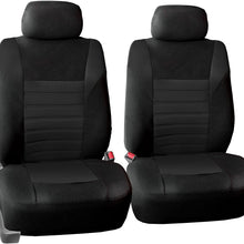 FH Group FB068BLACK115 Black Universal Car Seat Cover (Premium 3D Air mesh Design Airbag and Rear Split Bench Compatible)