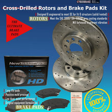 DK1604-8D Rear Drilled Rotors and Ultimate HD Ceramic Brake Pads Kit