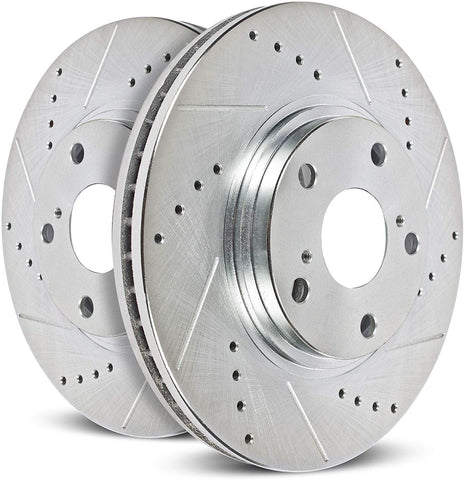 Power Stop JBR1731XPR Drilled and Slotted Rear Brake Rotor Pair