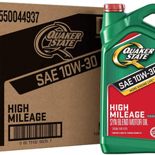 Quaker State 550044937-3PK High Mileage 10W-30 Motor Oil (GF-5), 5 quart, 3 Pack