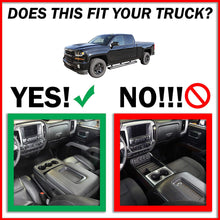 Red Hound Auto Center Console Organizer 3 Piece Set Vehicle Inserts Compatible with Chevy Chevrolet GMC Silverado Sierra 1500 2500 2015 2016 2017 2018 Black Made in USA Fold Down Console Only