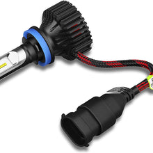 Alla Lighting LED H11 Headlight Bulb UM-2018 8000lm Xtreme Super Bright H8 H9 H11 LED Headlight Bulb Xenon H11 6000K-6500K White All-In-One Headlamp Conversion Kits H11 LED Headlight Bulbs (Set of 2)