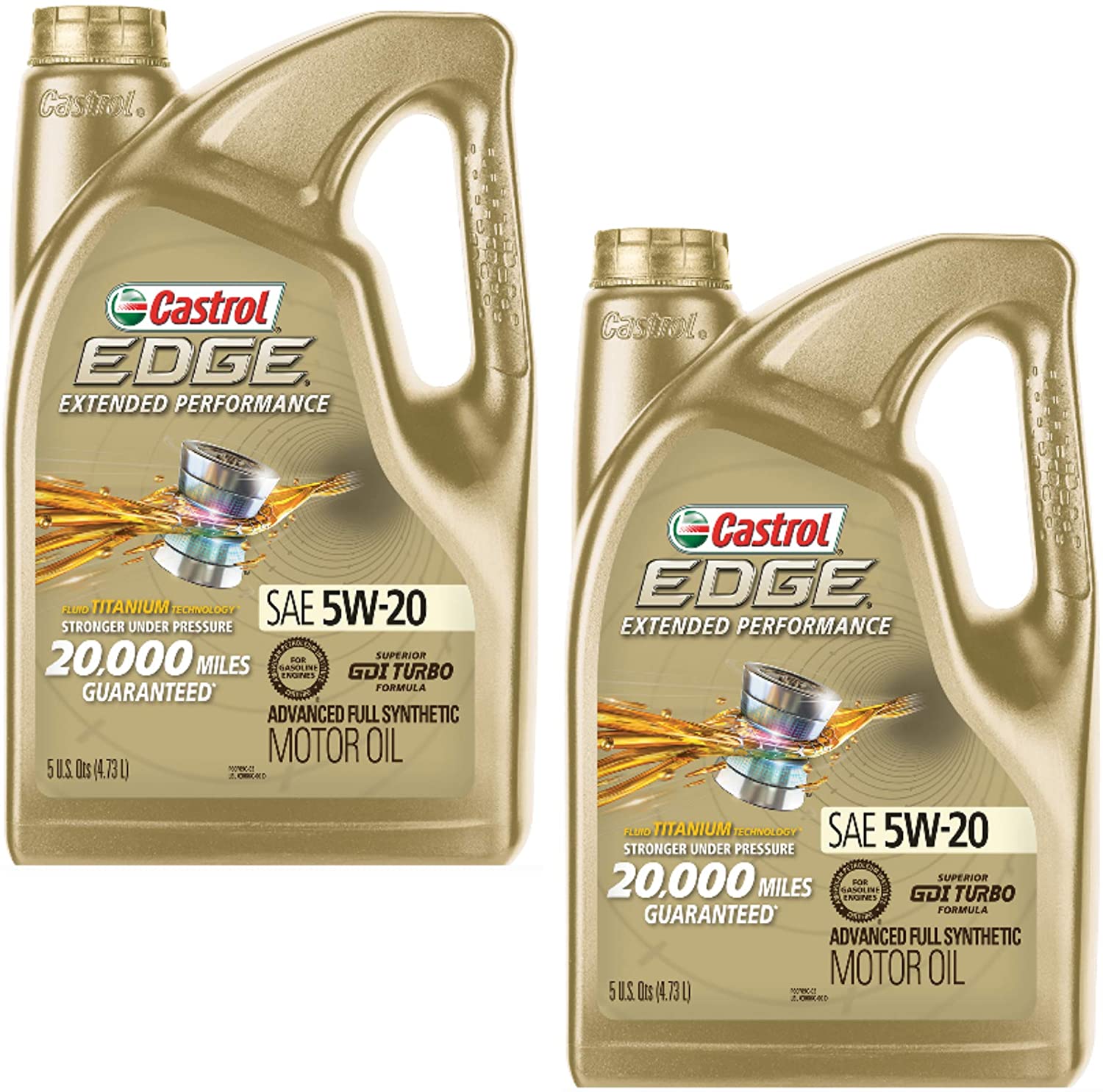 Acme Communications Edge Extended Performance 5W-20 Advanced Full Synthetic Motor Oil, 5 Quart (Pack of 2)