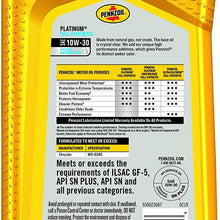 Pennzoil Platinum Full Synthetic Motor Oil 10W-30 - 1 Quart (Case of 6)