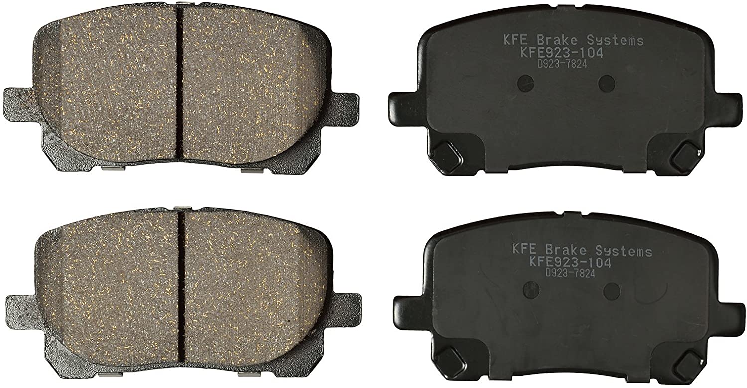 KFE KFE923-104 Ultra Quiet Advanced Premium Ceramic Brake Pad FRONT Set Compatible With: 2003-2008 Toyota Corolla, Maxtrix, Pontiac Vibe