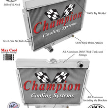 Champion Cooling, 2 Row All Aluminum Radiator for Ford Fairlane, EC379