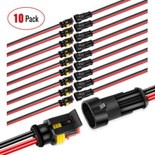 Nilight GA0007 1 2Pin Way 16AWG Waterproof Wire 1.5mm Series Terminal Connector-5 Pack,2 Years Warranty