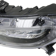 Headlight Assembly Compatible with 2016-2019 Honda Civic LED Composite Clear Lens With bulb(s) Driver Side