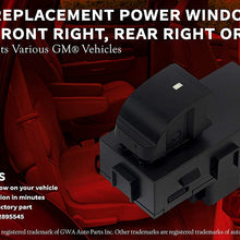 Power Window Switch - Passenger Front Right, Rear Left or Right - Window Buttons - Replaces 22895545, 15888174, 901-149 - Fits GMC Acadia, Sierra, Chevy Silverado, Tahoe Years 2006 - 2015 and more