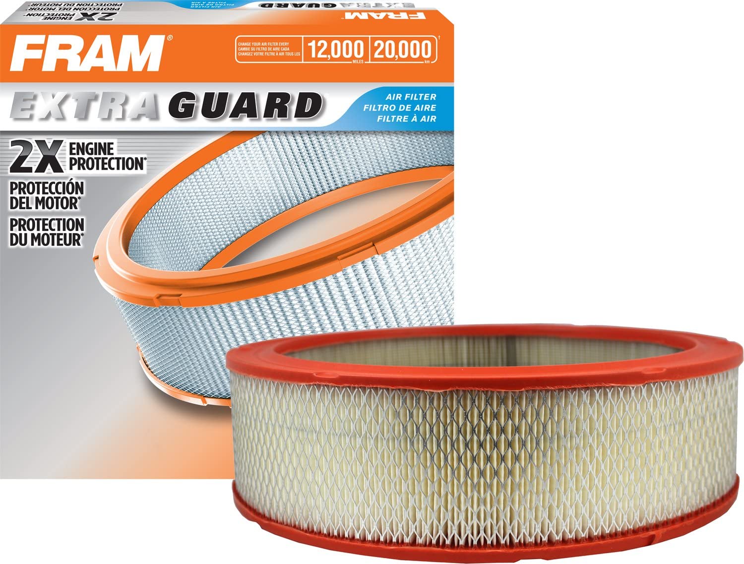 FRAM Extra Guard Air Filter, CA326 for Select Buick, Cadillac, Chevrolet, GMC, Oldsmobile and Pontiac Vehicles