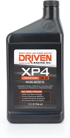 Driven Racing Oil 00506 XP4 15W-50 Conventional Racing Motor Oil - 1 Quart
