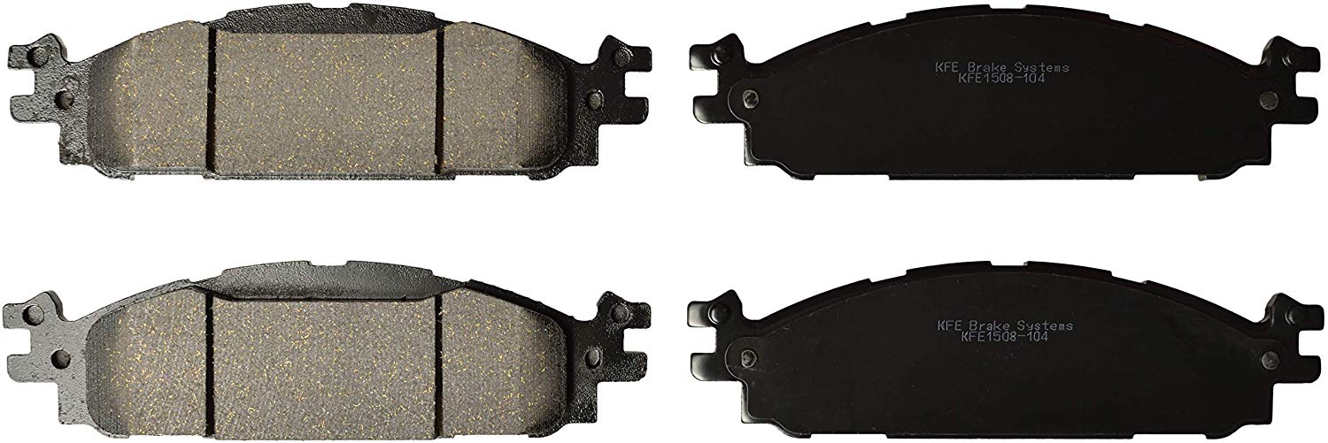 KFE Ultra Quiet Advanced KFE1508-104 Premium Ceramic FRONT Brake Pad Set - For Standard Duty Brakes on Some Ford and Lincoln Models, If unsure Please Send Year/Make/Model and last 8 of Vin# to Verify