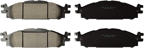 KFE Ultra Quiet Advanced KFE1508-104 Premium Ceramic FRONT Brake Pad Set - For Standard Duty Brakes on Some Ford and Lincoln Models, If unsure Please Send Year/Make/Model and last 8 of Vin# to Verify