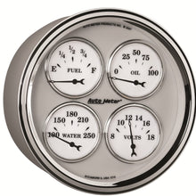 Auto Meter 1210 Old Tyme White II 5" Short Sweep Electric Quad Gauge
