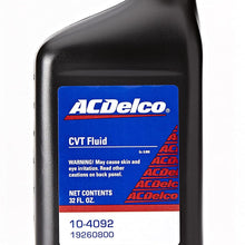 ACDelco 10-4092 CVT (Continuously Variable Transmission) Automatic Transmission Fluid - 32 oz